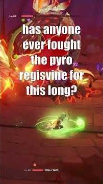 longest fight against pyro regisvine you've seen (bowsonly) #genshinimpact