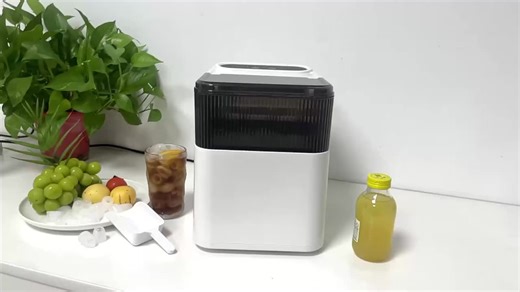 Factory Wholesale Ice Maker Machine 6-8Mins 9Ice 12kgs/24Hrs Portable Ice  with Self-leaning for Home Kitchen Office Party