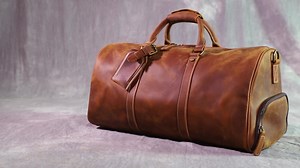 Factory Custom Logo Men Duffel Bag Crazy Horse Leather Travel Bag Weekend Saco De Viagem De Couro Leather Duffle Bag for Men