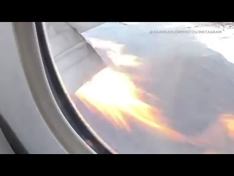 Frightening video: Flames shoot out of plane engine before emergency landing at LAX I ABC7