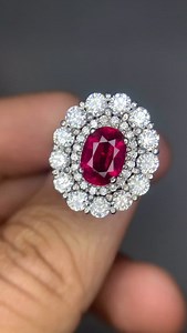 #rubydiamondring Natural Ruby and Diamonds in a beautiful 18k gold...