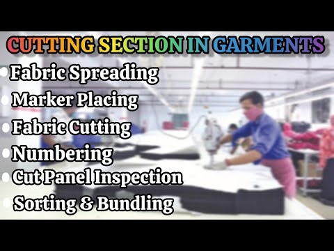 Complete Cutting Process in Garments | Fabric Spreading | Cutting | Numbering | Sorting & Bundling