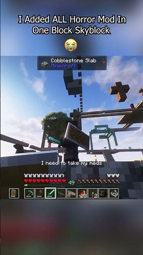 Adding Every Horror Mod To One Block Skyblock #minecraft