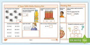 8 Times Table Maths Mastery Mat