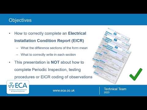 Completing Certification | Electrical Installation Condition Report
