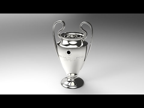 「DESIGN 254」 How to model UEFA Champion league cup | Solidworks tutorial