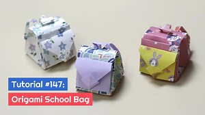 13K views · 189 reactions | Origami School Bag Tutorial Let’s do this when you have nothing to do at home! Challenge: ⭐️⭐️⭐️/5 More tutorial, subscribe Youtube: https://www.youtube.com/TheIdeaKing Tutorial post: https://bit.ly/school-bag-1 | The Idea King | Facebook