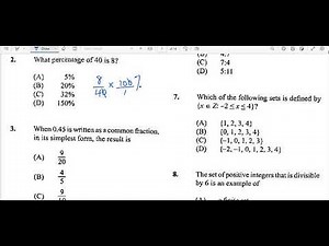 What Percentage of 40 is 8? CXC CSEC Multiple Choice May June 2025