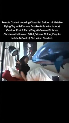 Remote Control Hovering Clownfish Balloon-Inflatable Flying Toy...