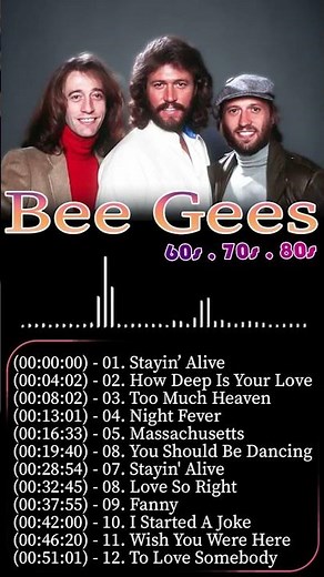 BeeGees 💋 Greatest Hits Full Album 🔍 The Best Songs Of BeeGees Playlist Short 9