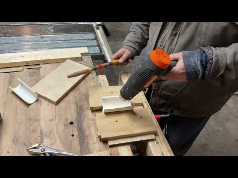 Heating and forming PVC pipe for a cover