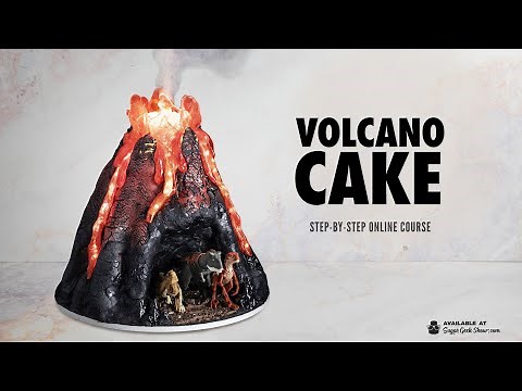 Volcano Cake (step-by-step course on sugargeekshow.com)