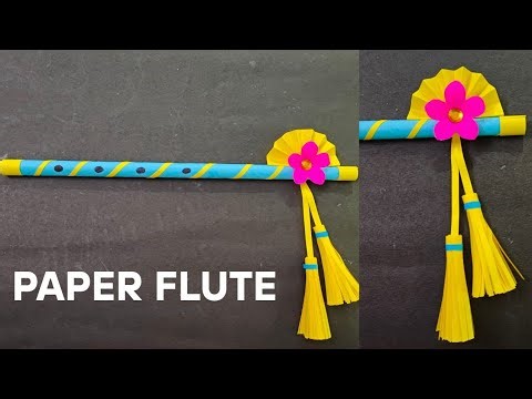 How to make paper flute / DIY Bansuri for school competition