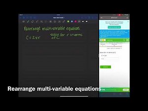 A1 I.11 Rearrange multi-variable equations
