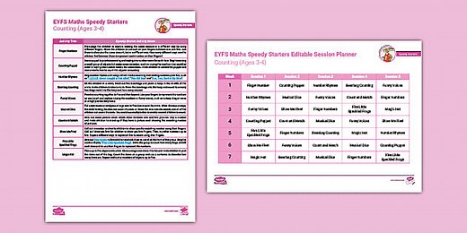 EYFS Maths Speedy Starters: Counting (Ages 3-4)