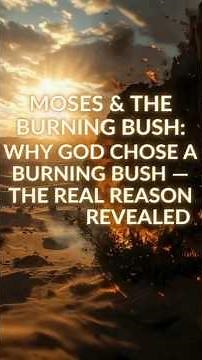 🔥 MOSES & THE BURNING BUSH: WHY GOD CHOSE A BURNING BUSH — THE REAL REASON REVEALED