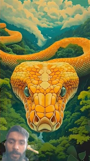 Golden Scales and Green Eyes: The Most Beautiful Python Ever! ✨