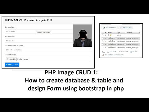 PHP Image CRUD-1: How to create database & table and design Form using bootstrap in php