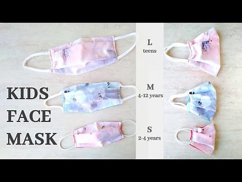 DIY Kids Face Mask Sewing Tutorial + Free Pattern // Child Mask / Sizes S (2-4), M (4-12), L (teens)