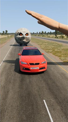 Big & Small Cars vs Giant Hand Slap - BeamNG.drive