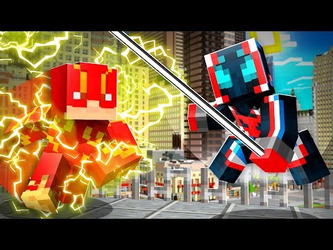 The Flash and Spider Man 2 in Minecraft! Fisk's Superheroes Mod New Update!