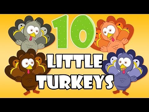 Ten Little Turkeys | Number Counting Song | By BabyMoo
