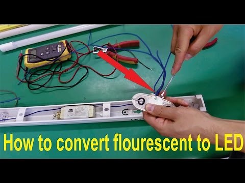 How to convert fluorescent light fitting (T8 or T12) for LED tubes: Step by step.