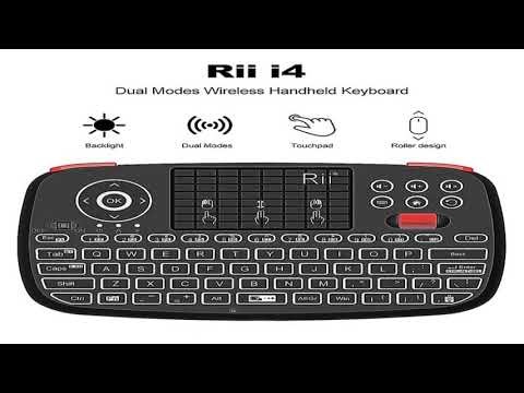 Rii i4 Mini BT Wireless Keyboard With Touchpad 2.4GHz Backlit Mouse Remote Control For Win