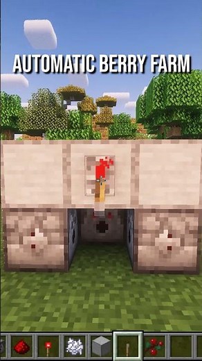 Efficient Sweet Berry Auto Farm #minecraft #minecraftshorts #minecrafttutorial #gaming #redstone