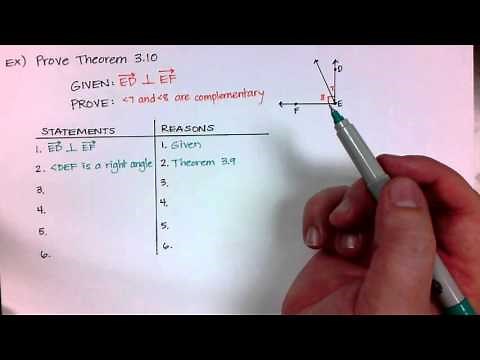 Geometry 3-6: Prove Theorems about Perpendicular Lines