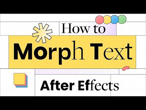 How to Morph Text Animation & Font Change in After Effects | Tutorial