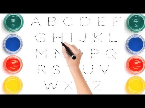 Trace and Color A to Z Alphabet | ABCD Writing & Drawing for Kids | Nursery Learning Video