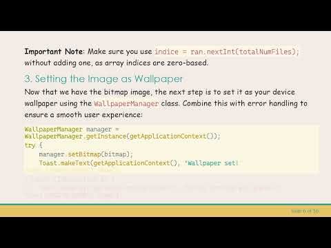 How to Randomly Set a Wallpaper from the DCIM Directory in Android