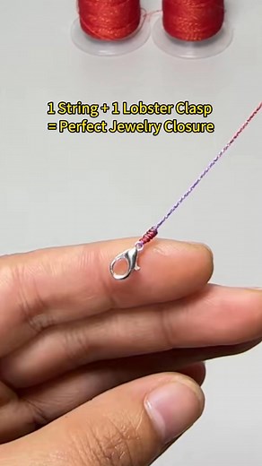 3.7M views · 30K reactions | How to Tie a Lobster Clasp with One String | DIY Jewelry Hack #fyp#handmade#craft#jewelrymaking#jewelrydesign | BTYH DIY Jewelry Parts | Facebook