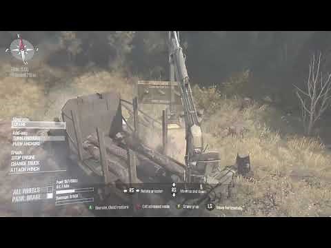 Spintires MudRunner Guide How to use Log Kiosk Manual loading with crane truck