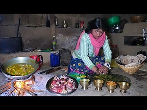 Simple Nepali Village Cooking in Nepal || Mutton Curry Recipe And Roti||