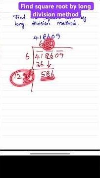 Find the square root by long division method