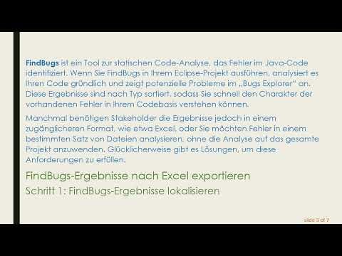 Wie man FindBugs-Ergebnisse exportiert aus dem Eclipse FindBugs Plugin