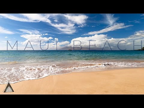 Relaxing Tropical Beach Scene with Ocean Waves | 4k Screensaver with Nature Sounds