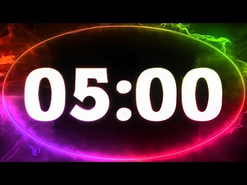 5 min COUNTDOWN TIMER ( v 712 ) with sound 4K
