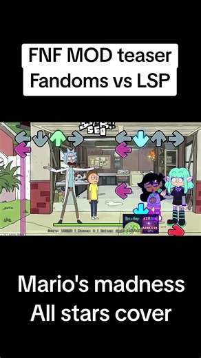 Fandoms vs LSP FNF Mod Teaser - Mario's Madness All Stars Cover