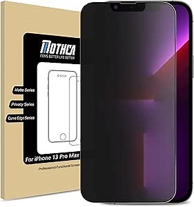 Amazon.com: Mothca for iPhone 14 Plus/13 Pro Max 6.7-inch Matte Privacy Screen Protector with Alignment Sticker, Full Coverage Tempered Glass Anti-spy Anti-Glare Anti-Fingerprint Shield, Easy to Install : Cell Phones & Accessories