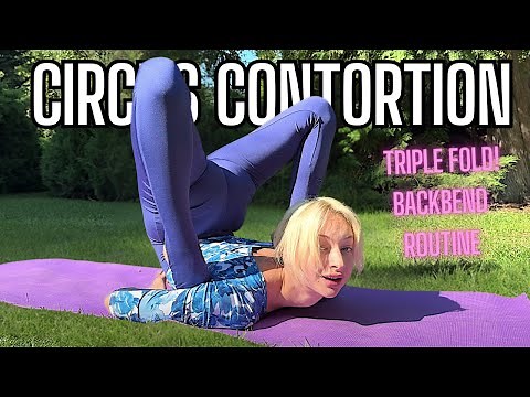 Contortion Triple Fold! Extreme Backbending Flexibility Challenge! 4K