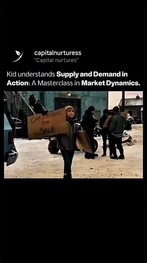 "Capital nurtures" on Instagram: "The scene is a famous cinematic example of basic supply and demand principles in action: The boy first offers a piece of cardboard to a cold reporter (played by Kristen Bell) for $20. She declines, saying, "This is not my first rodeo". As the day progresses, the weather gets colder, and the reporter's feet become numb, increasing her need (demand) for insulation. When she returns to buy the cardboard, the boy informs her the price is now $40 because he sold his