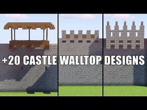 How To Build +20 Castle Walltop Designs - Minecraft