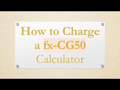 How to Charge a fx-CG50 Calculator
