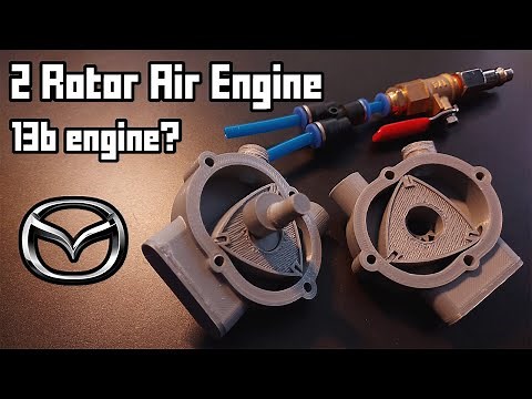 2 Rotor 3D Printed Rotary Air Engine!