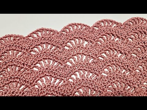 How To Crochet Lacy Stitch For Blankets, Scarfs, and Wraps - Victorian Lace Wave Stitch Tutorial