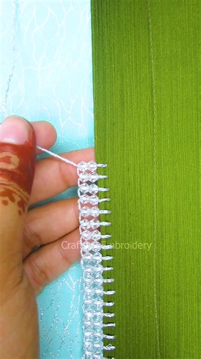 💖 Satisfying Border Lace Embroidery! 🪡🔥🔥 #design #borderline #diy #needleworkideas #fabricdesign #handmade #satisfying #threadart #virals #handembroidery #viralvideoシ #sewingtutorial | Crafts & Embroidery