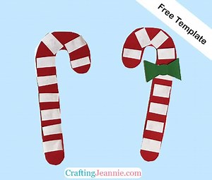 Candy Cane Craft (Free Printable Template) - Crafting Jeannie